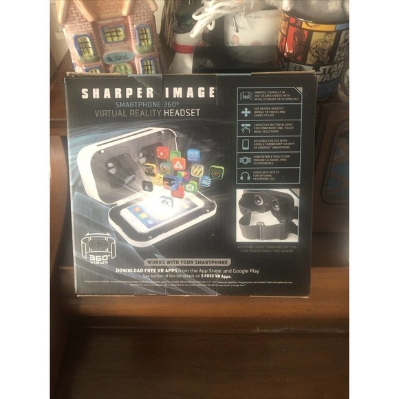 Smartphone 360 Degree Virtual Reality Headset Sharper Image NEW - Picture 1 of 12